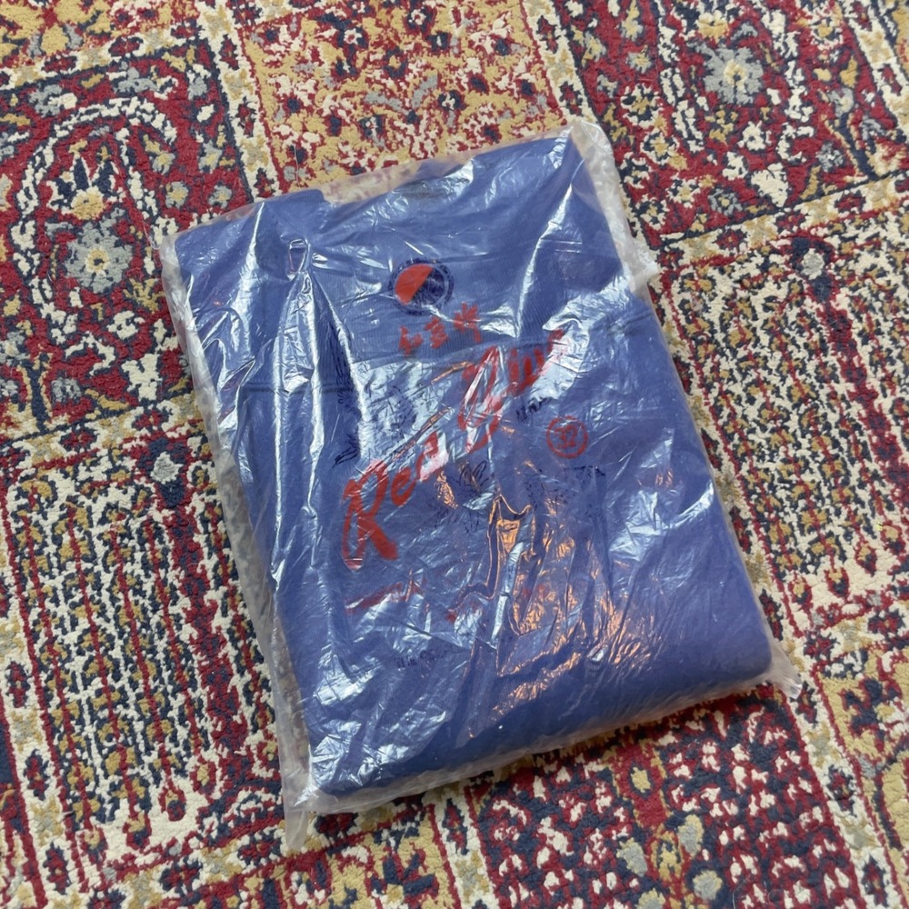 VTG 60s 70s DS‎ NIB Red Blue Japan Double V Blank Sweatshirt Cotton Size 32 S